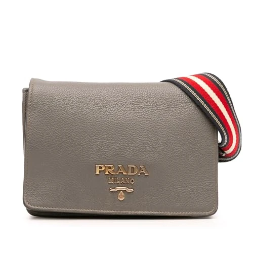 Prada Pre-Loved Vitello Daino Flap Crossbody Bag