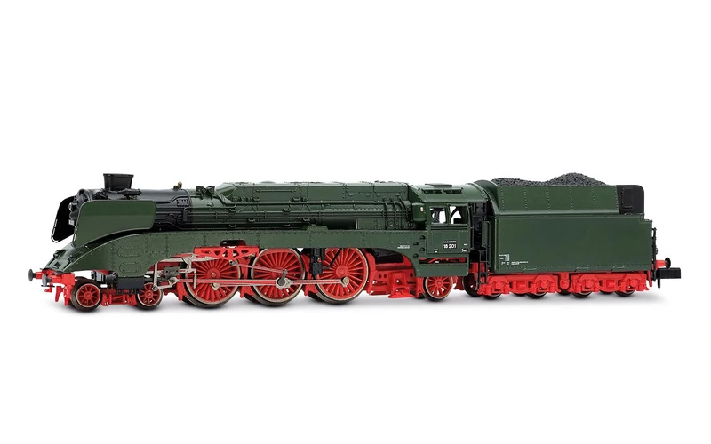 Arnold HN2663S DR, steam locomotive 18 201, coal tender, green without decor line (1st original livery) ep. III, DCC Locomotive - Steam