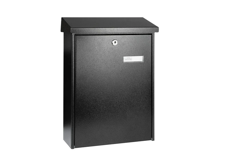 Burg-WÄCHTER TEXEL 5767 E TEXEL 5767 E Letter Box without Newspaper Compartment with Name Plate Galvanised Steel Structured Coating Corrosion Protection DIN C4 with 2 Keys and Mounting Material