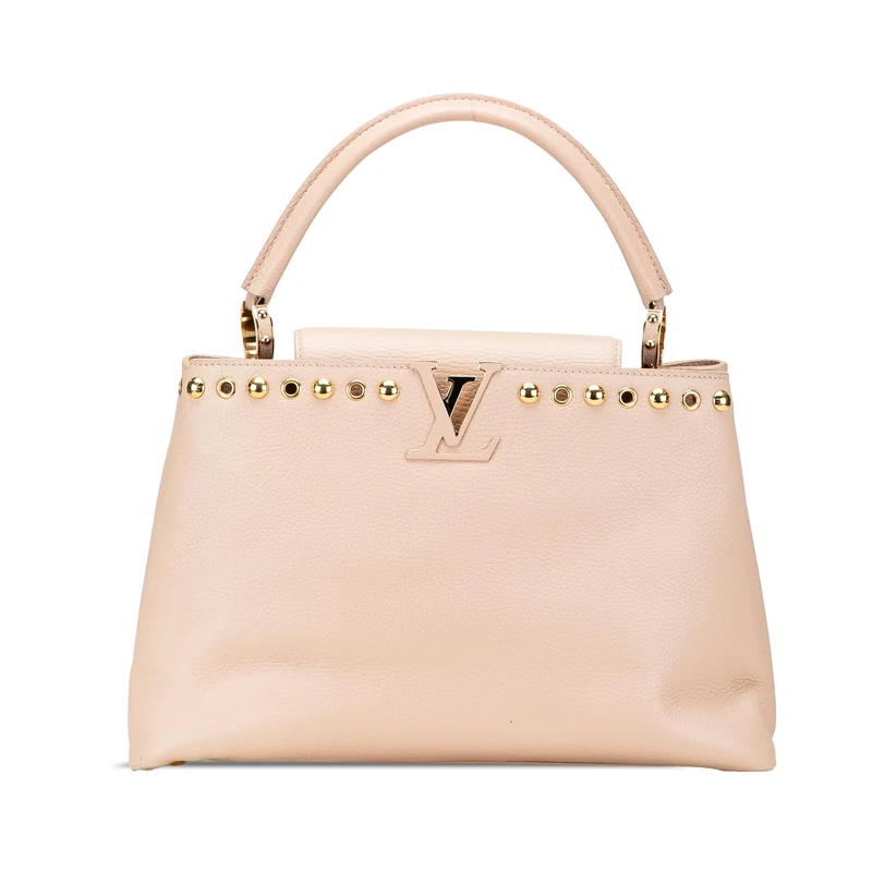 Louis Vuitton Pre-Loved Taurillon Studdy Capucines MM Handbag