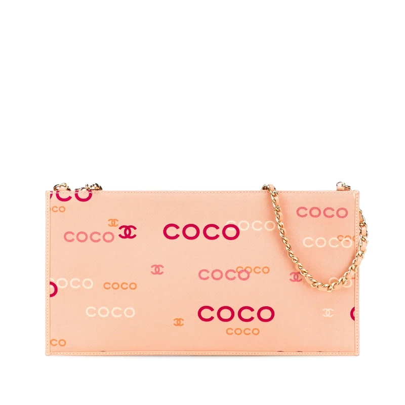 Chanel Pre-Loved Canvas Coco Chain Pochette Handbag