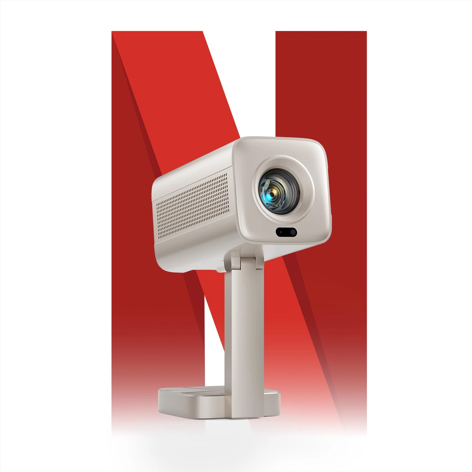 [Netflix Officially & 3D Dolby Audio] Smart Mini Portable Projector 4K with TOF Auto Focus & Keystone,1000 ANSI Projector for Bedroom,VOPLLS Full HD 1080P WiFi Bluetooth Home Movie Outdoor Projectors