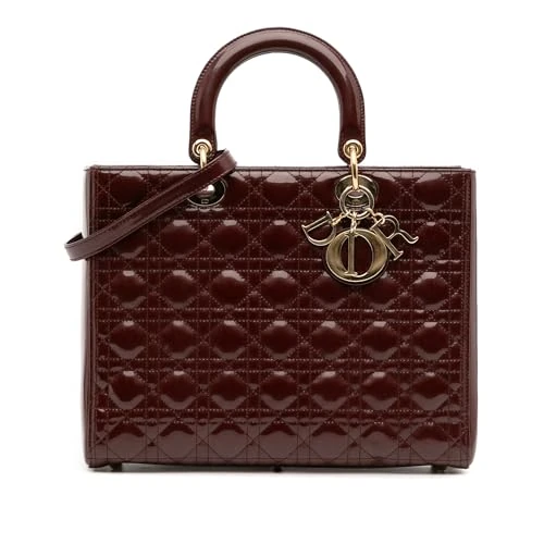 Dior Pre-Loved Large Patent Cannage Lady