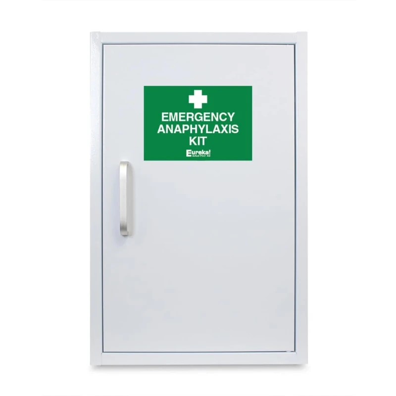 Value Aid Anaphylaxis Kit Storage Cabinet (Empty) – Wall-Mountable First Aid Cabinet for Adrenaline Auto-Injectors and Emergency Use