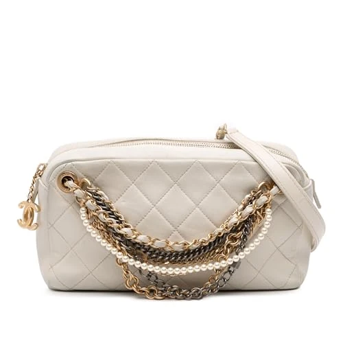Pre-Loved Quilted Lambskin All About Chains Camera Bag