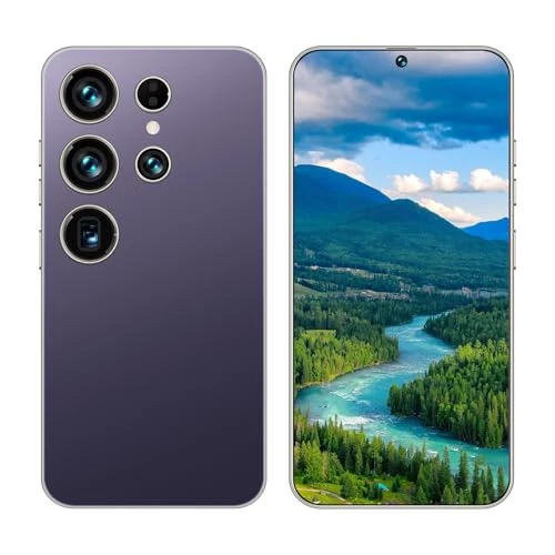 EKLART S25 Ultra -M2 Smartphone, Comes with built-in pen5.0 Display, MTK6580A Quad-Core, 5MP Front+8MP Rear Camera, Face Unlock+Type-C, 2600mAh, Android 13.0 (purple,4+64G)