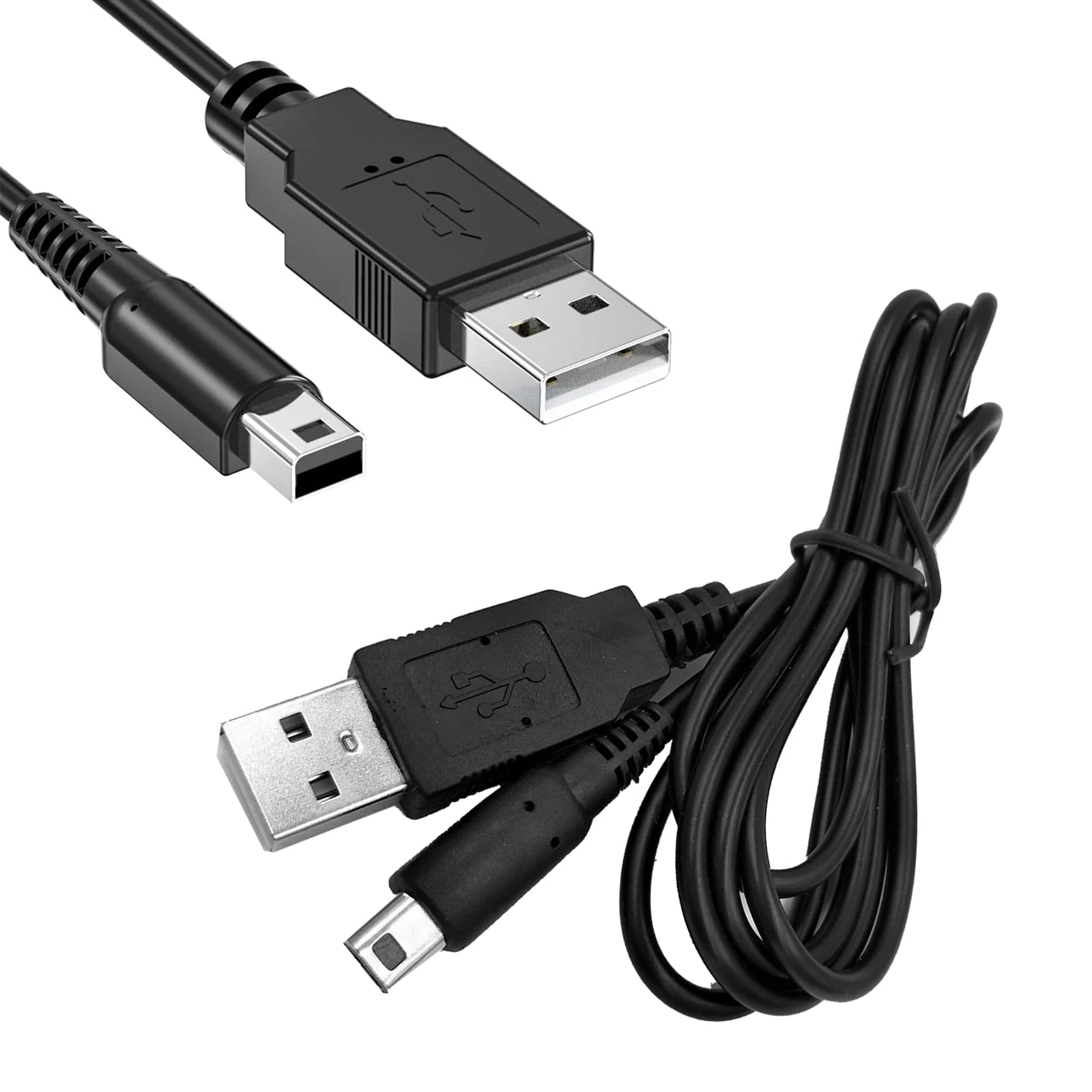 Pence & Moon Collective Charging Cable for Nintendo 3DS NEW 3DSLL NDSI3DS XL USBTODSI, 1.2m USB Cable for Easy Charging at Home or On-the-Go