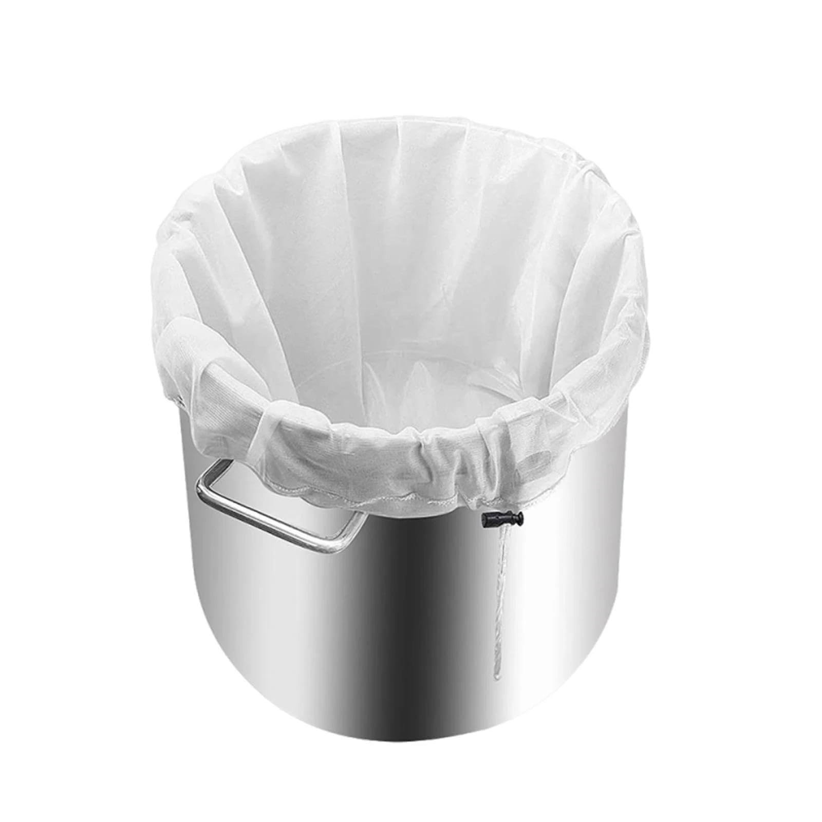 Dinghaole 2Pcs Household Brewing Filter Bag - Ultra-fine Mesh Bag, Suitable for Wine Brewing, Fruit Juice Extraction, Cheese and Yogurt Filters, Jam Making Kit