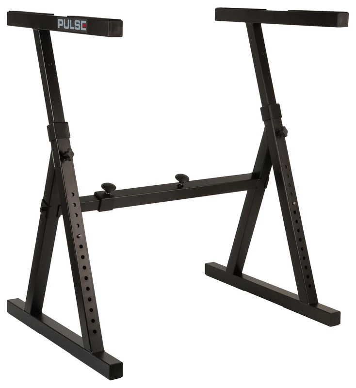 PULSE Heavy Duty Z Stand – Adjustable Keyboard & DJ Equipment Stand – Fits 88-Key Keyboards, CDJ, Turntables & Mixers – Max Load 80kg
