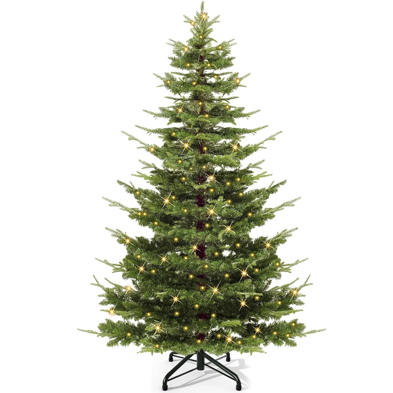 YITAHOME Christmas Tree, Polyethylene Polyvinyl Chloride, Aspen Fir Fir 198 cm, 135 cm