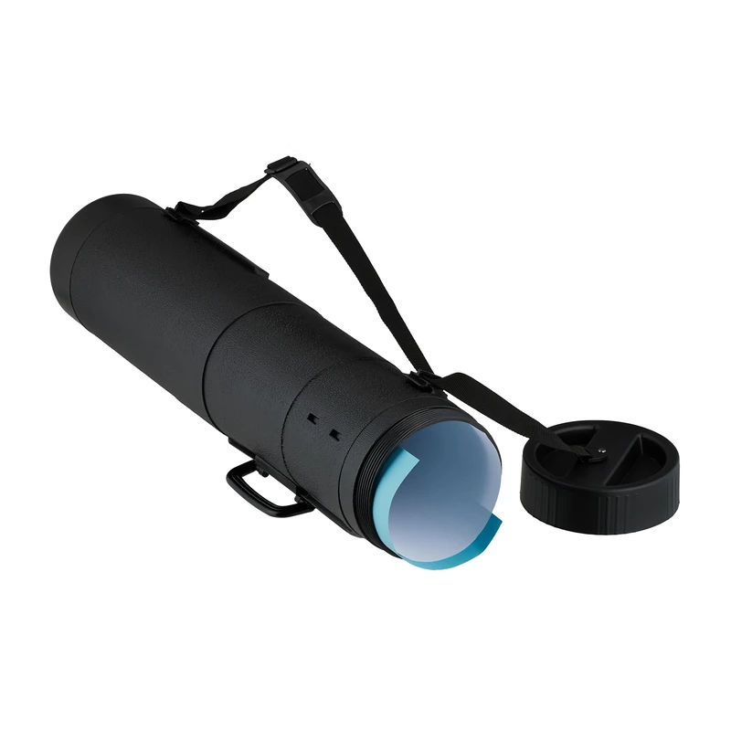 Relaxdays Extendable Poster Tube, 80–135 cm, Ø 18.5 cm, For Posters & Drawings, Black