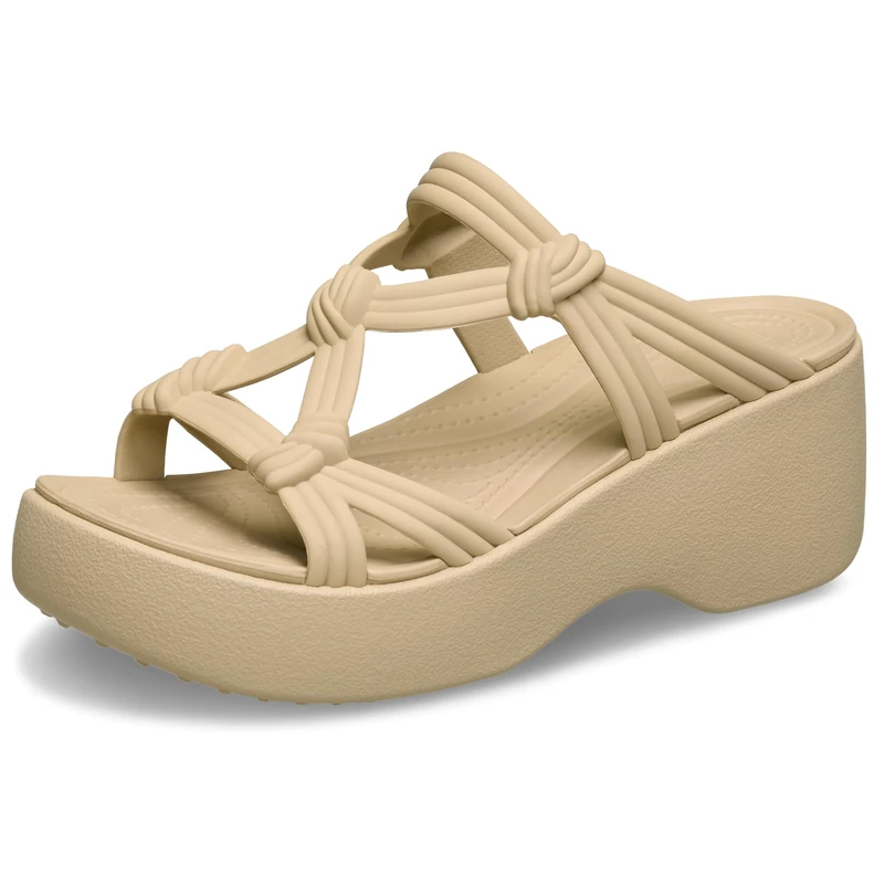 Crocs Women, Brooklyn Knot Sky Sandal, Beige. 7 UK Women