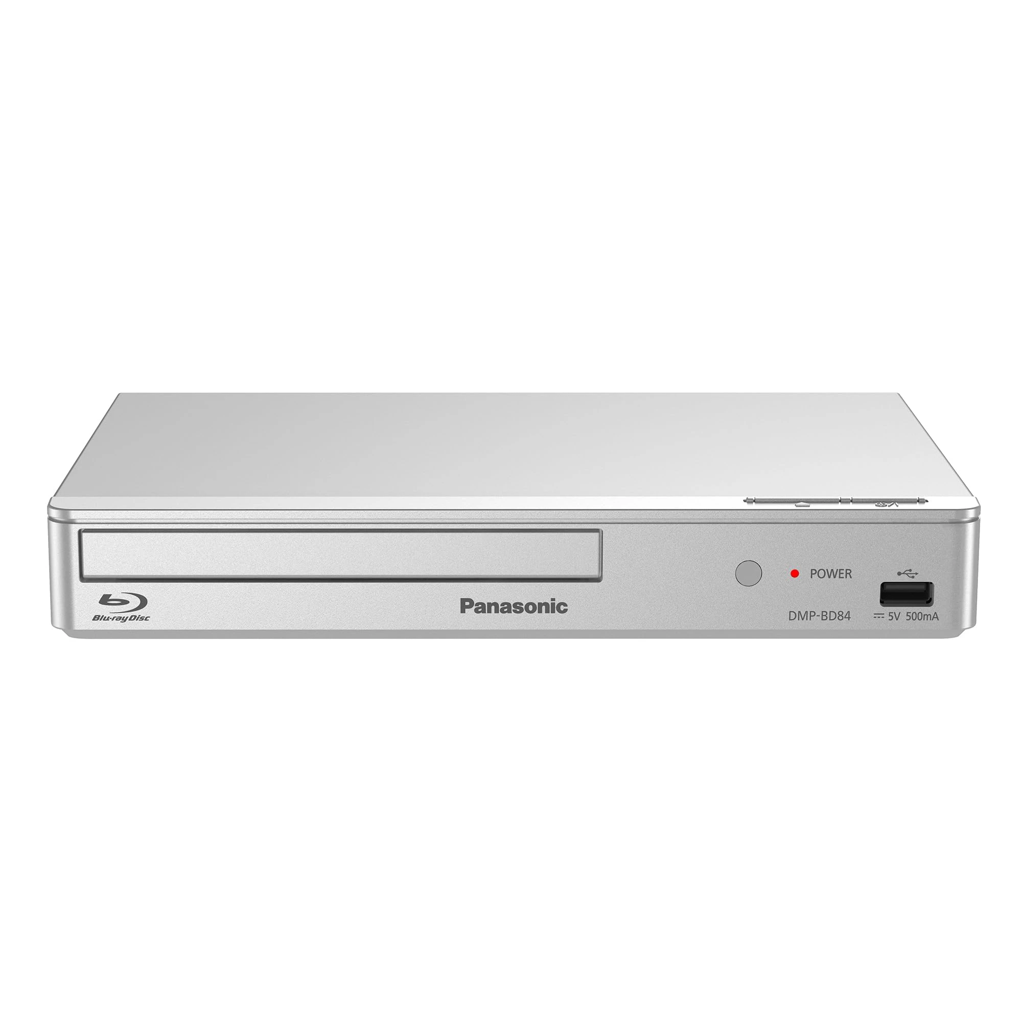 Panasonic DMP-BD84EB-S Smart Network 2D Blu-ray Disc/DVD Player, Internet Apps, High-Resolution Audio, External HDD Playback, USB, Ethernet, Compact Design, Silver