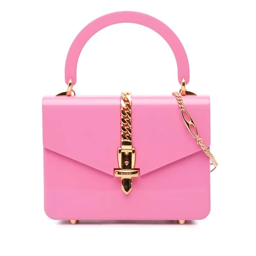 Gucci Pre-Loved Mini Acrylic Sylvie 1969 Top Handle Bag Satchel