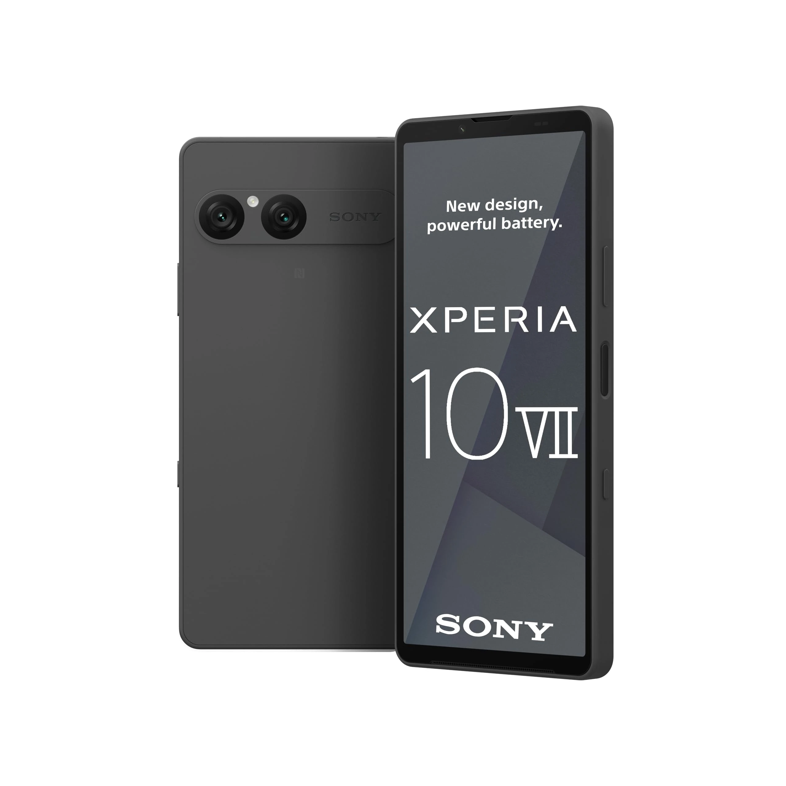 Sony Xperia 10 VII – 6.1" 19.5:9 OLED display with 120 Hz, 5,000 mAh battery, 16 mm ultra-wide-angle lens, 3.5 mm audio jack, Android 15, IP65/68, Dual SIM hybrid, Charcoal Black