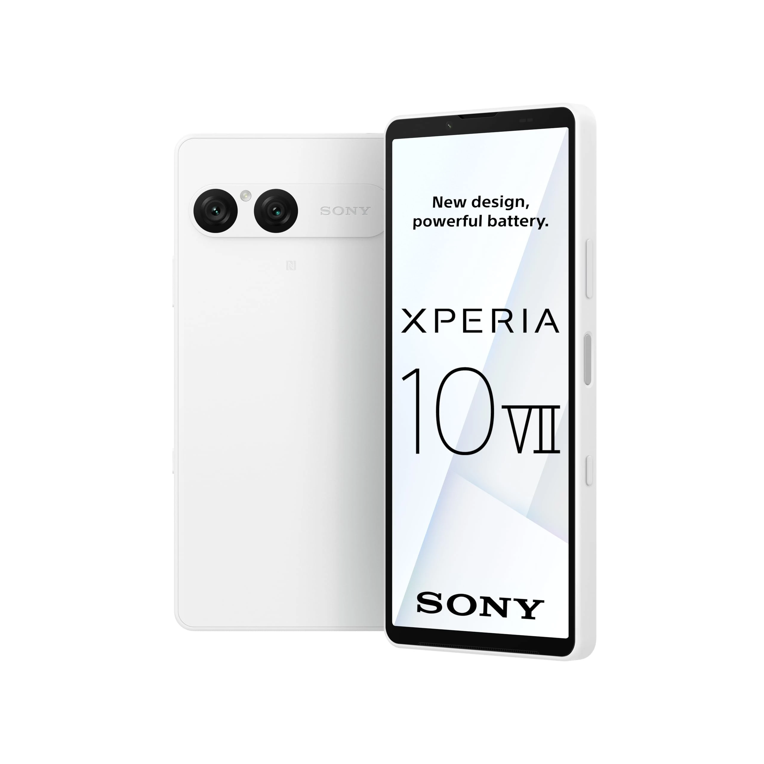 Sony Xperia 10 VII – 6.1" 19.5:9 OLED display with 120 Hz, 5,000 mAh battery, 16 mm ultra-wide-angle lens, 3.5 mm audio jack, Android 15, IP65/68, Dual SIM hybrid, White