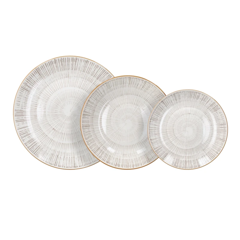 Tognana Virtuo Beige Dinner Service for 6 People 18-Piece Porcelain, Beige