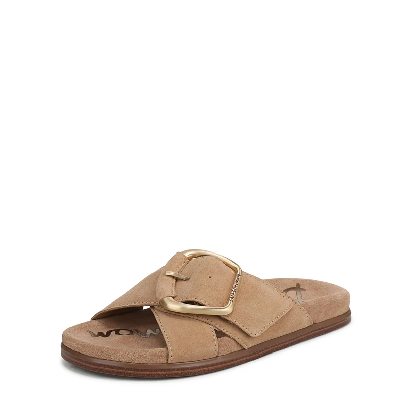 Sam Edelman Women's Darla 2 Flat Slide Sandals, Cyprus Tan, Medium Fit, UK 6 - Image 1
