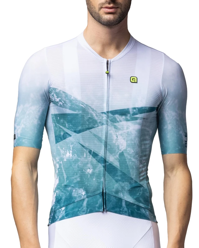 Alé Cycling Men's PR.E Quartz Short Sleeve Cycling Jersey, Green, XXL