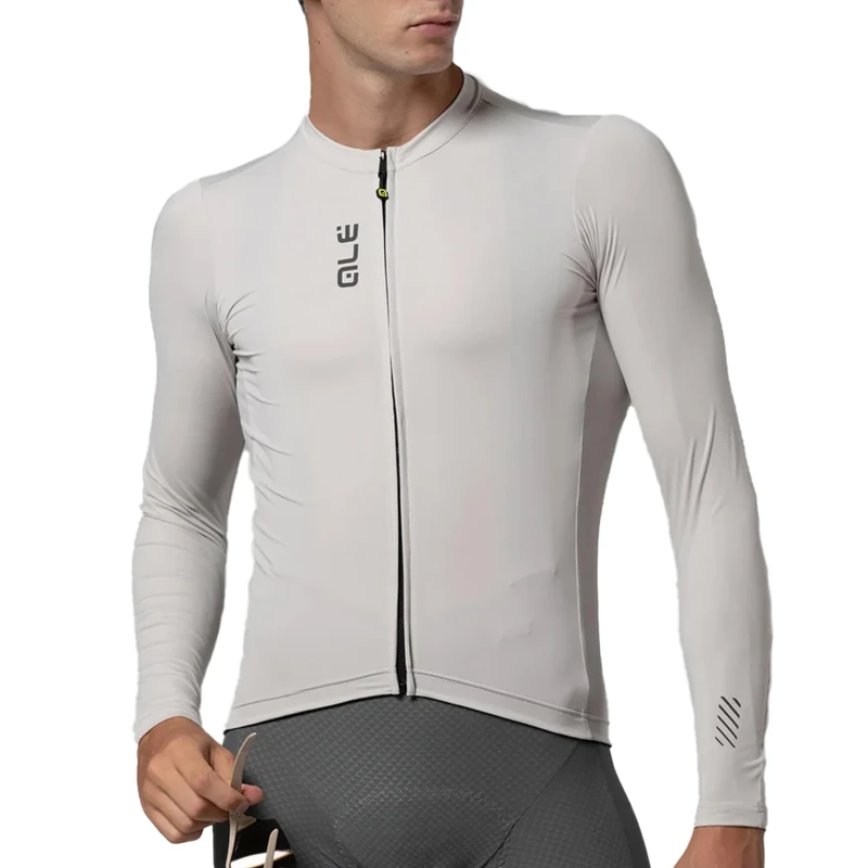 Alé Cycling Men's Pragma Colour Block Off-Road Long Sleeve Cycling Jersey, Stone, XXL