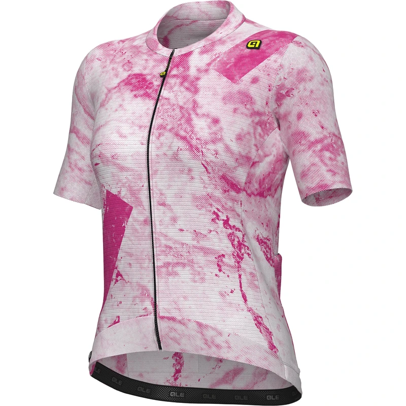 Alé Cycling Women's PR.E Marble Short Sleeve Cycling Jersey, Fuchsia, S
