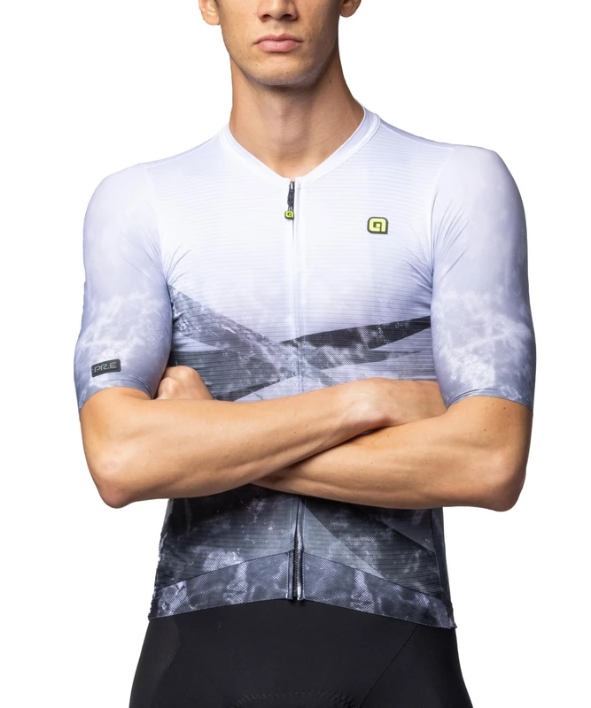 Alé Cycling Men's PR.E Quartz Short Sleeve Cycling Jersey, Black, XXL