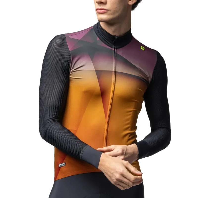 Alé Cycling Men's R-EV1 Quick Long Sleeve Cycling Jersey, Congo, S
