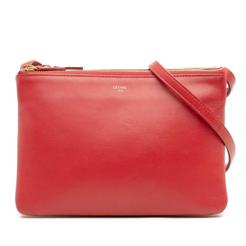 Celine Pre-Loved Small Lambskin Trio Crossbody Bag