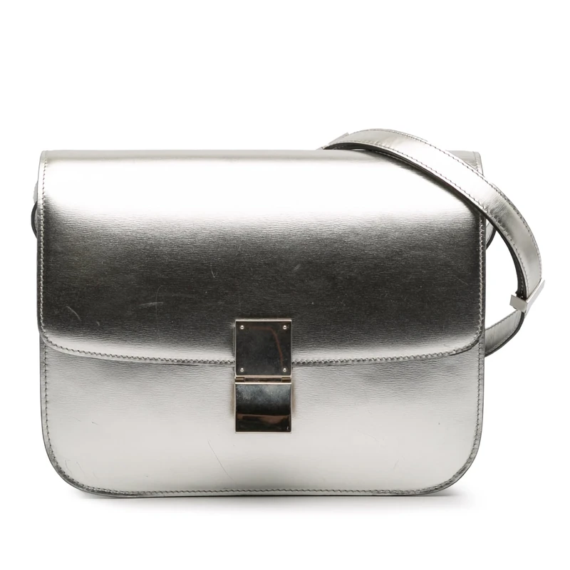 Celine Pre-Loved Medium Calfskin Classic Box Crossbody Bag