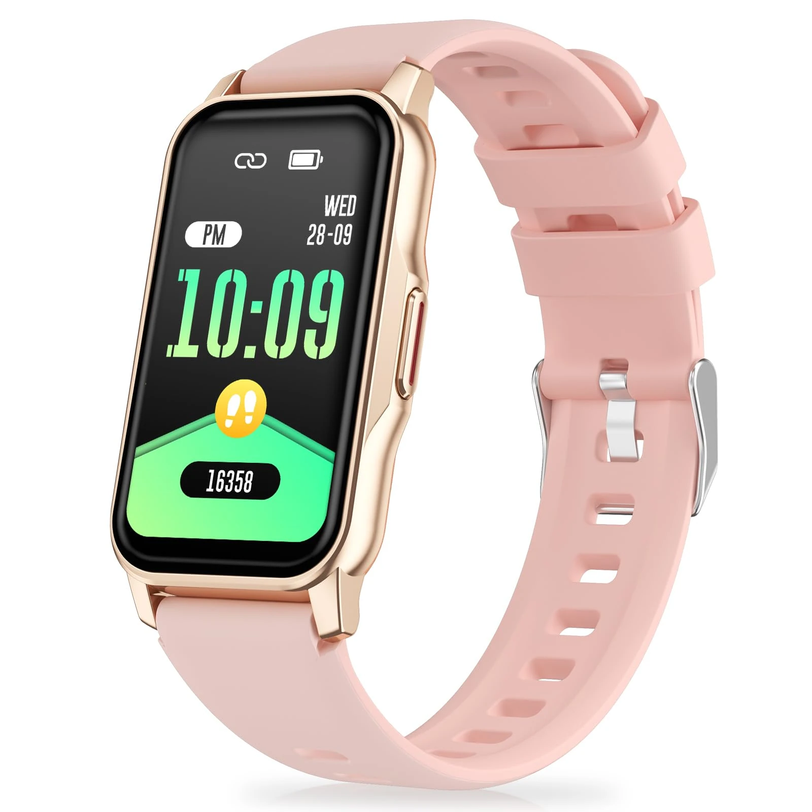 Fitness Tracker, Smart Watch with 24/7 Heart Rate Blood Pressure Sleep Monitor,126 Sports Modes,IP68 Waterproof Activity Trackers Step Calorie Counter Pedometer for Android&iPhone Women Men (Pink)