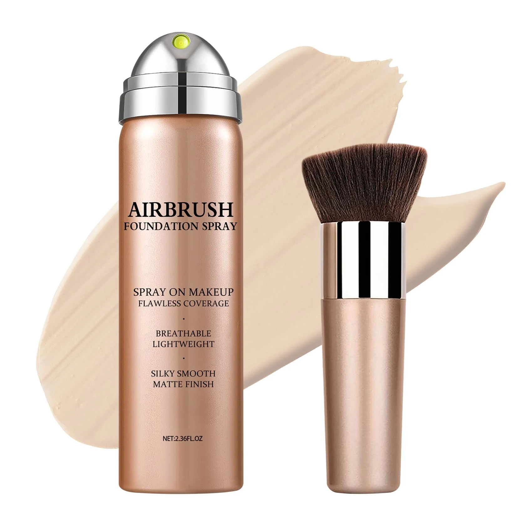 AOAZXBB Airbrush Foundation Spray Full Coverage Foundation for Mature Skin, Smooth Creamy Finish Makeup-04 Porcelain