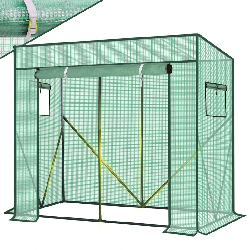 Sekey Greenhouse Plastic Film 200 x 170 x 77 cm Stable Winter Resistant Breathable Green