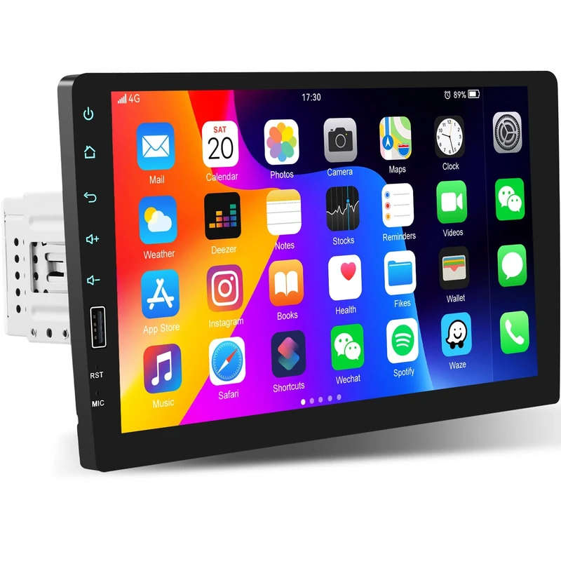 SIXTOP 9 Inch Single Din Car Stereo with Bluetooth Hands-Free, Touch Screen Car Radio with Mirror Link FM Radio USB Input EQ SWC 1 Din Head Unit