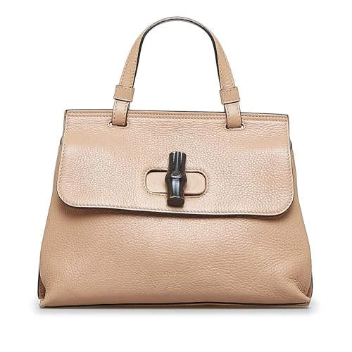 Gucci Pre-Loved Small Leather Bamboo Daily Satchel Handbag