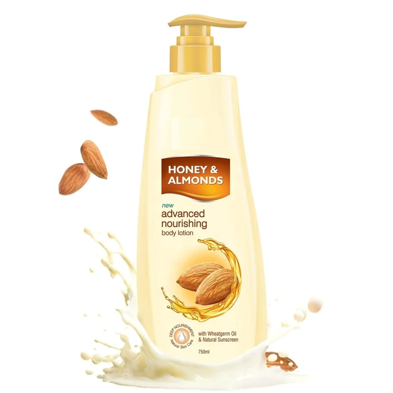 joy Honey & Almonds Advanced Nourishing Lightweight Body Lotion 750ml | Enriched With Shea Butter | Summer Lotion With Natural Sunscreen Filters | Suitable for Normal to Dry Skin