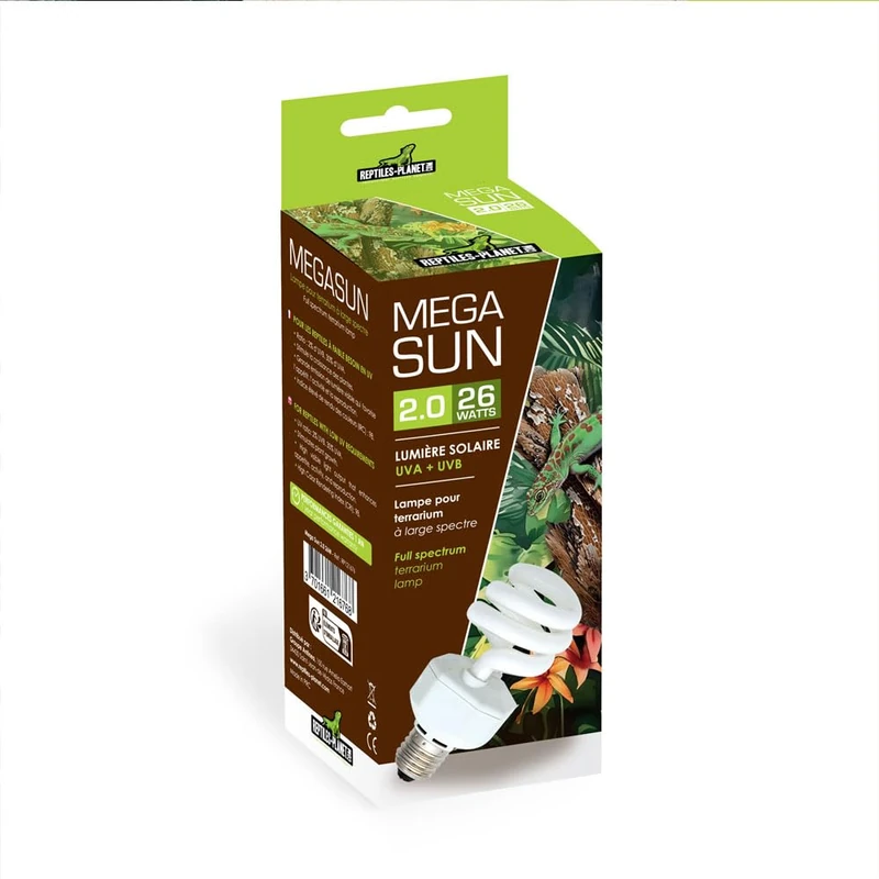 Reptiles Planet - MegaSun UVB 2.0 - UVA UVB Bulb - 26 W - Image 1