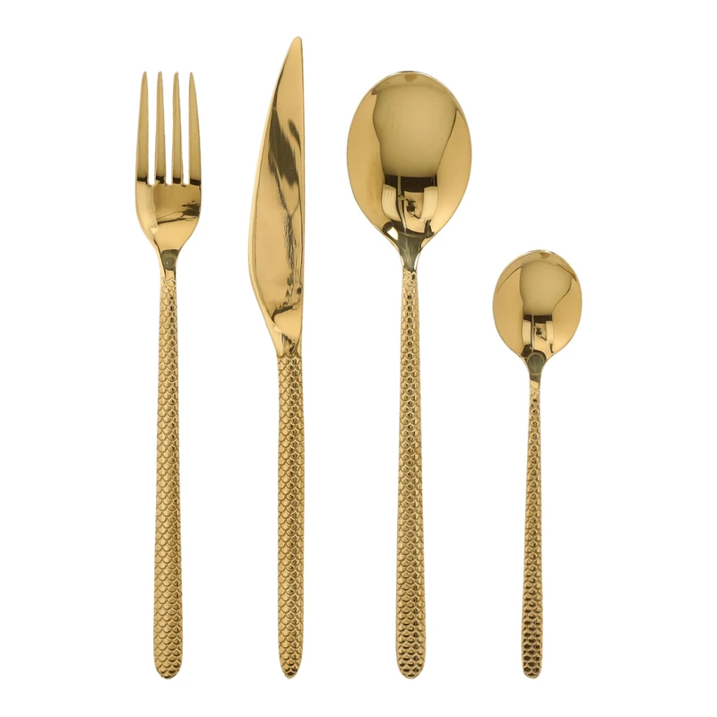 Tognana, Ophira Gold 24 Cutlery Set, 18/0 Steel, Gold