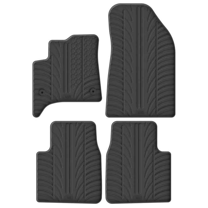Gledring Set of Rubber Mats Compatible with Opel Frontera MHEV 2024 Onwards (T Profile 4 Pieces + Mounting Clips)