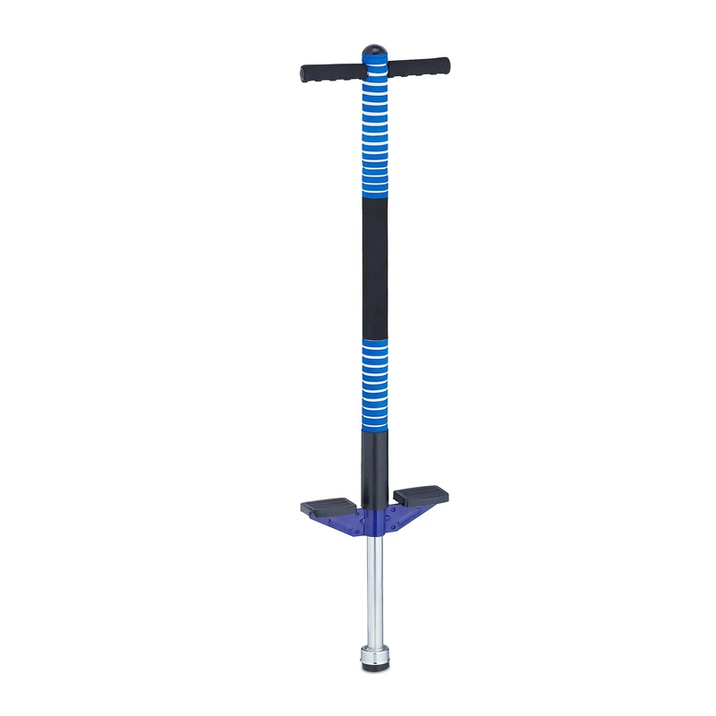 Relaxdays Pogo Stick for Kids, Padded, Non-Slip, Outdoor Bouncing Toy, 95 x 24 x 6 cm, Stainless Steel
