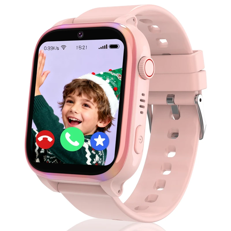 Tzzulsx 4G GPS Smart Watch Children, Smartwatch Children with GPS, Calls, Video Calls, SOS Function, IP68 Waterproof