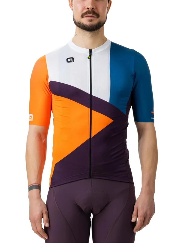 Alé Men's Pragma Next Short Sleeve Cycling Jersey, Orange, M