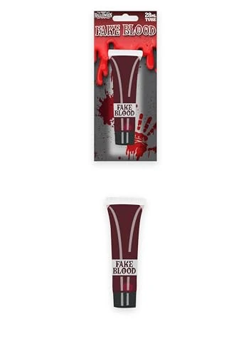 Henbrandt Fake Blood Tube 28ml - Fake Blood Single Tube Liquid Blood Special Effect Horror Make Up SFX for Theatre Stage Vampire Zombie Halloween Fancy Dress Costume Accessory
