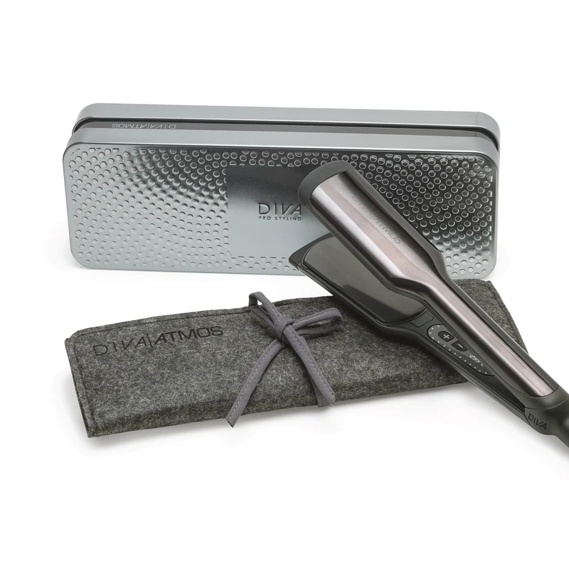 Diva Pro Styling Atmos Professional Styler | XXL Wide - 51mm | Adaptive Heat Technology Hair Straightener with MAK Oil-Infused Ceramic Plates