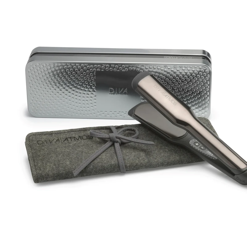 Diva Pro Styling Atmos Professional Styler | Wide - 42mm | Adaptive Heat Technology Hair Straightener with MAK Oil-Infused Ceramic Plates
