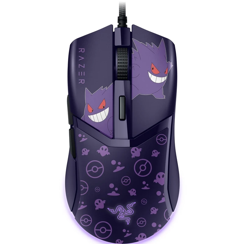 Razer Cobra Gengar Edition - Lightweight wired gaming mouse - 8500 DPI sensor - 58g - 3rd generation optical mouse switches - Chroma lighting - Speedflex cable - PC/MAC | Pokémon Gengar