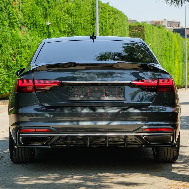 Oneway Rear Diffuser compatible with Audi A4 (B9) Sedan/Avant Facelift 2019-2024 excl. S4/S-Line - Gloss black