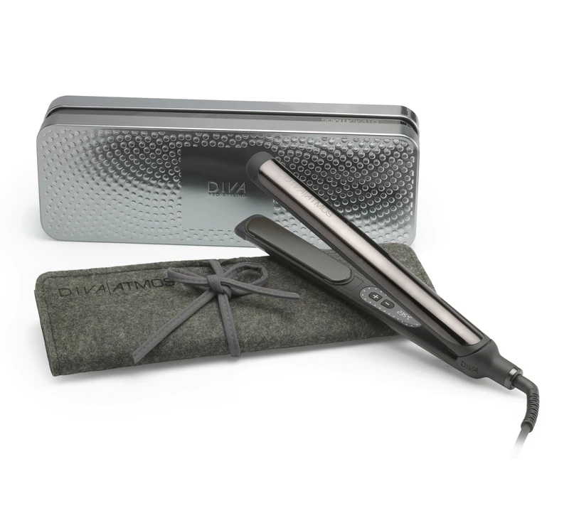 Diva Pro Styling Atmos Professional Styler | Standard - 25mm | Adaptive Heat Technology Hair Straightener with MAK Oil-Infused Ceramic Plates