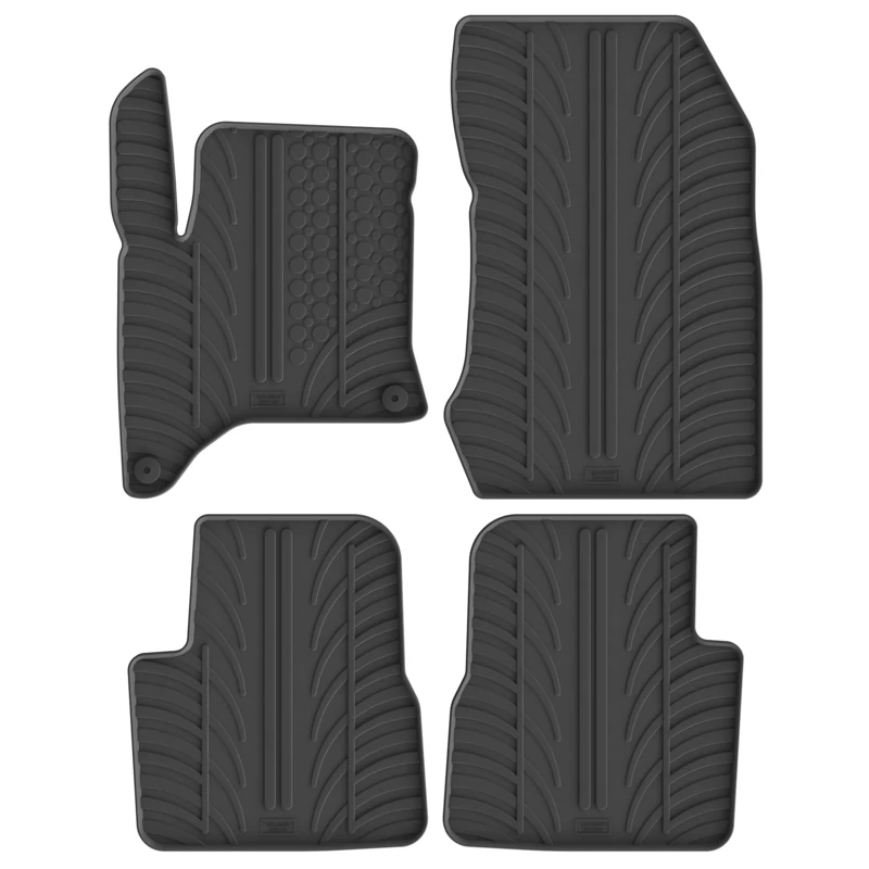Gledring Set of Rubber Mats Compatible with Citroën C4 III MHEV 2024 Onwards (T Profile 4 Pieces + Mounting Clips) - Image 1