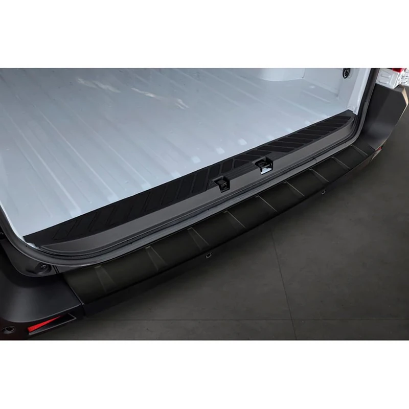 Avisa Matt Black Stainless Steel Rear bumper protector compatible with Renault Master IV 2024- 'Ribs' - Image 1