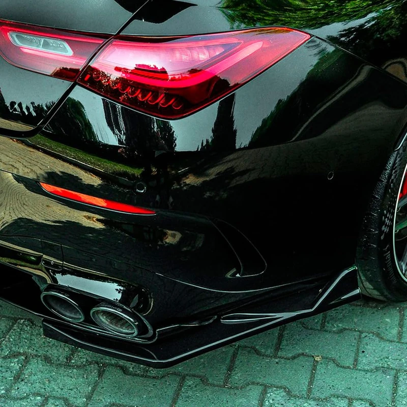Oneway Rear Side Diffusors compatible with Mercedes CLA (C118/X118) Coupe/Shooting Brake CLA35/CLA45 AMG Aero Pack 2019-2023 - Gloss black